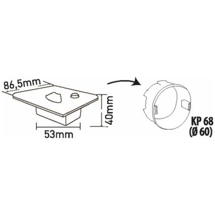 LED stopniščno svetilo s senzorjem gibanja in mraka LED/1,5W/230V 3000/4000/6000K siva