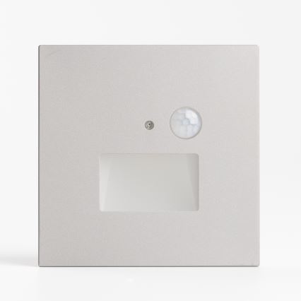 LED stopniščno svetilo s senzorjem gibanja in mraka LED/1,5W/230V 3000/4000/6500K siva