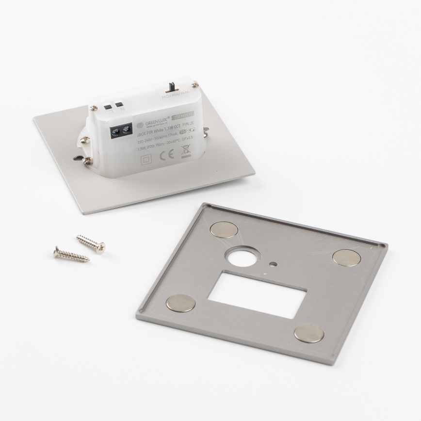 LED stopniščno svetilo s senzorjem gibanja in mraka LED/1,5W/230V 3000/4000/6500K siva