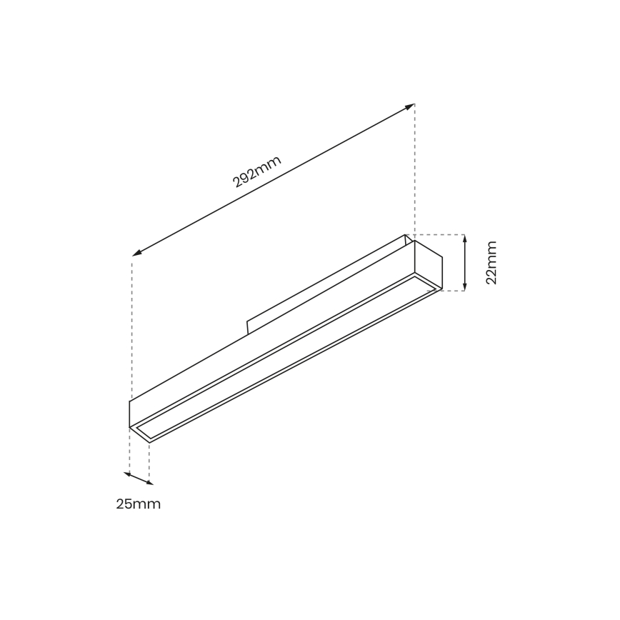 LED Svetilka za tračni sistem MAGNETIC TRACK 1xLED/12W/48V