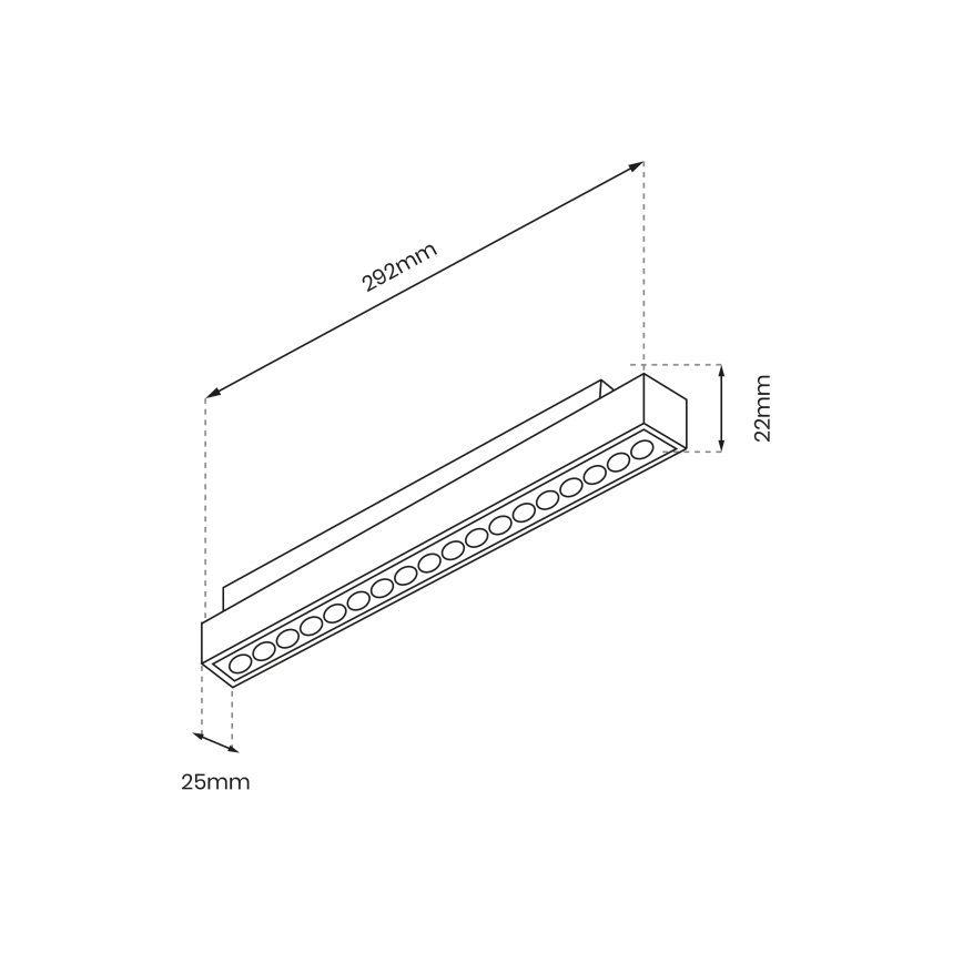 LED Svetilka za tračni sistem MAGNETIC TRACK LED/18W/48V 4000K