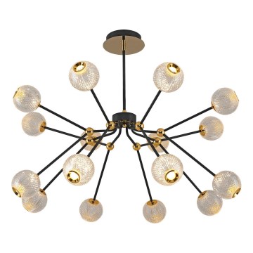 LED Svetilko na šipki GELA 16xLED/5W/230V 3000K črna/zlata