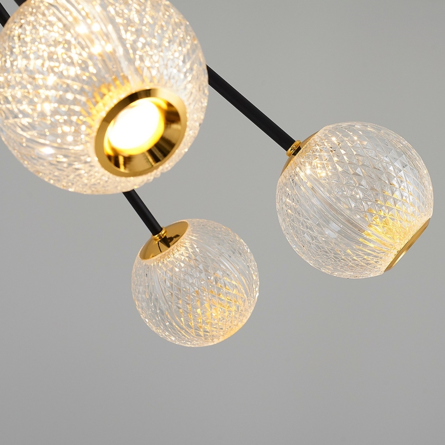 LED Svetilko na šipki GELA 16xLED/5W/230V 3000K črna/zlata