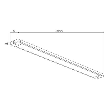 LED podpultno svetilo LED/12W/230V 2700/3000/4000/5000/5700K 42 cm črno