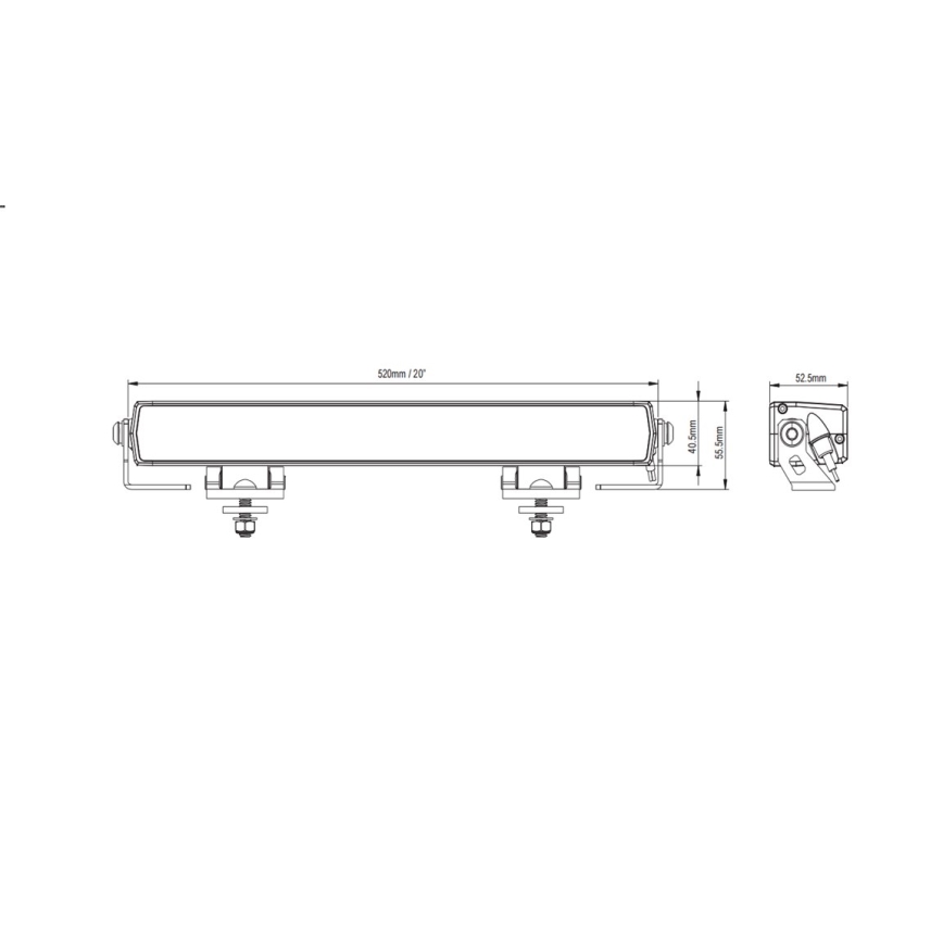 LED Svetlobna rampa BLACK OFF ROAD LED/90W/9-36V IP69 6000K