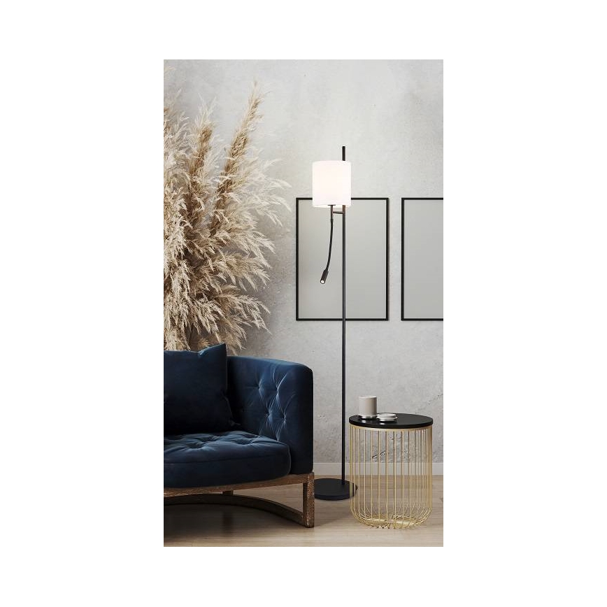 LED Talna svetilka TOKYO 1xE27/40W/230V + LED/3W črna/bela