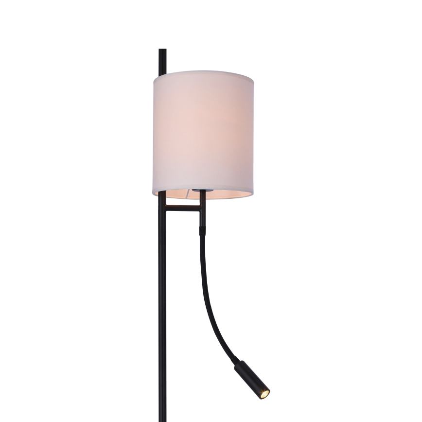 LED Talna svetilka TOKYO 1xE27/40W/230V + LED/3W črna/bela