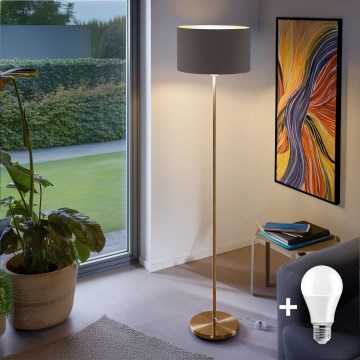 LED talna svetilka TUNJA 1xE27/20W/230V premer 38 cm zlata/taupe