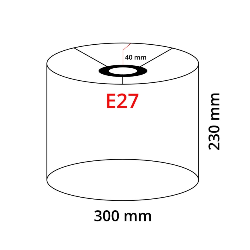 LED talna svetilka TUNJA 1xE27/20W/230V, Ø 30 cm, matni krom/rjava