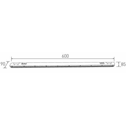 LED Tehnična fluorescenčna svetilka DUST LED/20W/230V 4000K 60 cm IP65