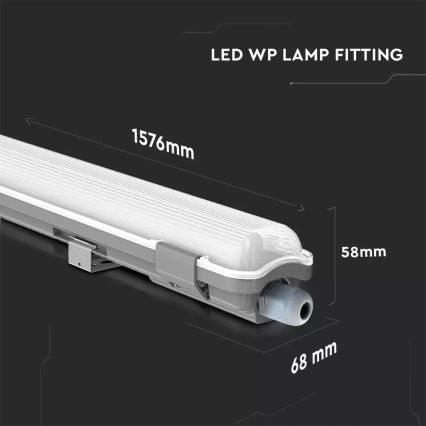 LED Tehnična fluorescenčna svetilka LED/22W/230V 6400K 150cm IP65