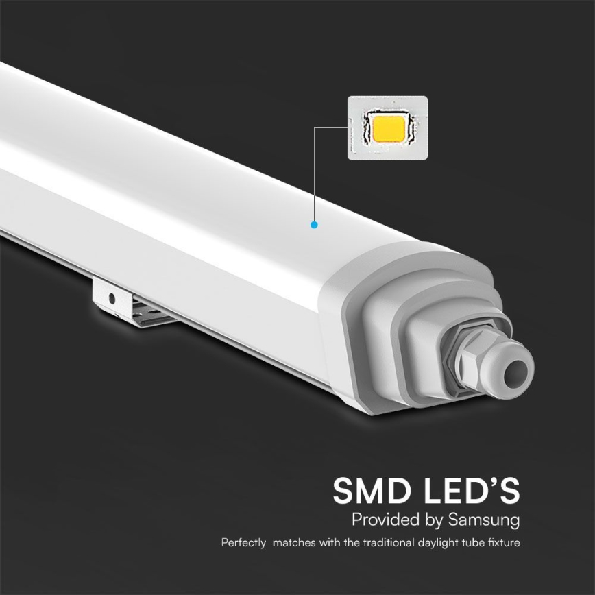 LED Tehnična fluorescenčna svetilka SAMSUNG CHIP LED/18W/230V 6500K IP65 60 cm