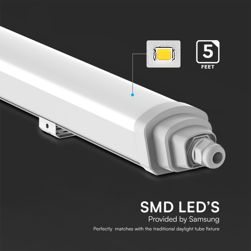 LED Tehnična fluorescenčna svetilka SAMSUNG CHIP LED/48W/230V 4000K IP65 150 cm