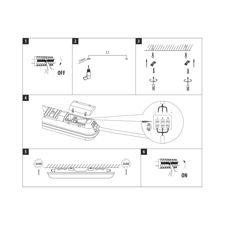 LED tehnično fluorescenčno svetilo LED/48W/230V 4200K 150 cm IP65