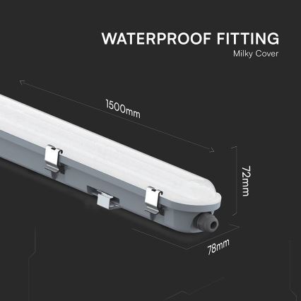 LED Tehnično fluorescenčno svetilo s senzorjem gibanja in mraka LED/48W/230V IP65 4000K 150 cm