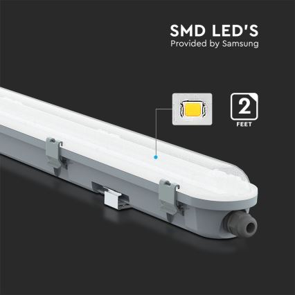 LED tehnično fluorescenčno svetilo SAMSUNG CHIP LED/18W/230V 6500K IP65 60 cm