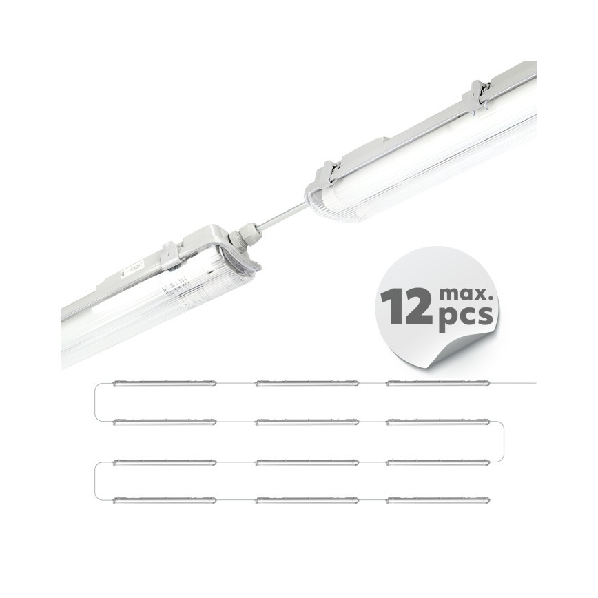 LED tehnično fluorescenčno svetilo T8 2xG13/18W/230V 4000K IP65 127 cm