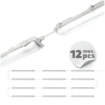 LED tehnično fluorescenčno svetilo T8 2xG13/18W/230V 6500K IP65 127 cm