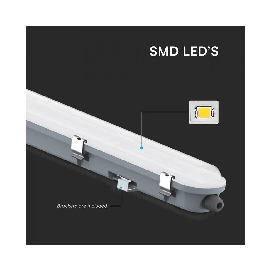LED tehnično cevno svetilo z nujnim modulom LED/48W/230V 6500K IP65 2200 mAh 150 cm