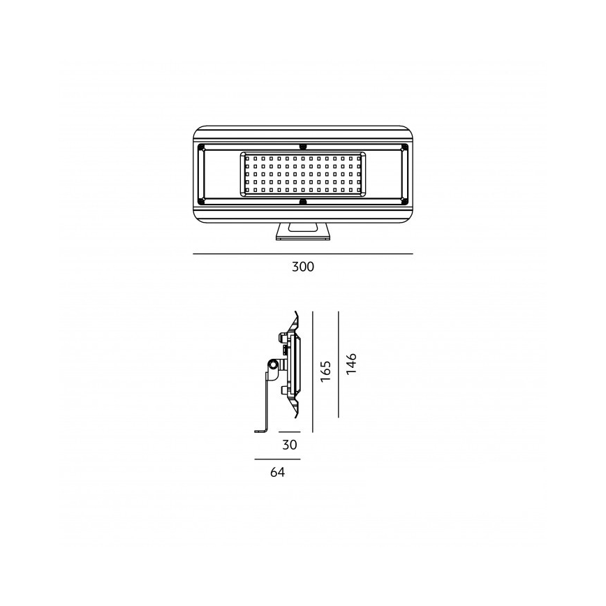 LED tehnično svetilo 4 v 1 MULTILUXO LED/100W/230V 4000K IP65 30 cm