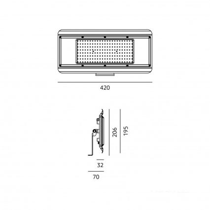LED tehnično svetilo 4 v 1 MULTILUXO LED/200W/230V 4000K IP65 42 cm