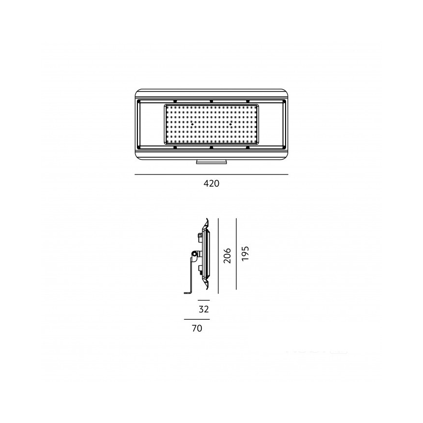 LED tehnično svetilo 4 v 1 MULTILUXO LED/200W/230V 4000K IP65 42 cm