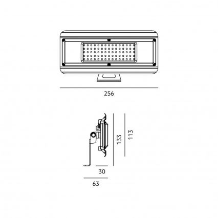 LED tehnično svetilo MULTILUXO 4 v 1, LED/50 W/230 V, 4000 K, IP65, 25,6 cm