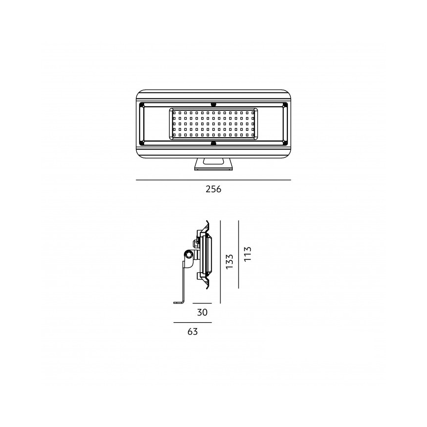 LED tehnično svetilo MULTILUXO 4 v 1, LED/50 W/230 V, 4000 K, IP65, 25,6 cm