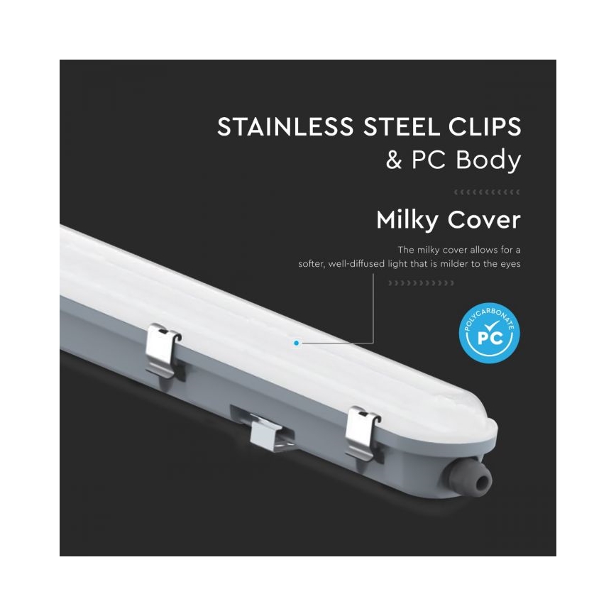 LED tehnično fluorescenčno svetilo z modulom za nujno razsvetljavo LED/48W/230V 6500K IP65 2200 mAh 150 cm