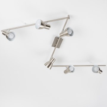 LED točkovna svetilka 6xE14/5W/230V matni krom