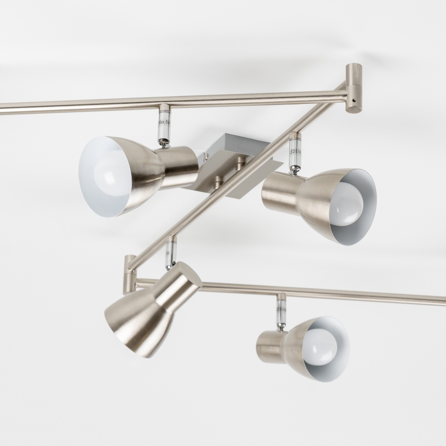 LED točkovna svetilka 6xE14/5W/230V matni krom