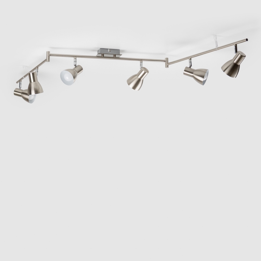 LED točkovna svetilka 6xE14/5W/230V matni krom