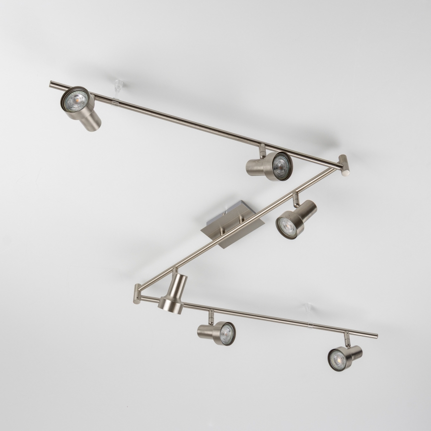 LED točkovna svetilka 6xGU10/4,7W/230V, mat krom