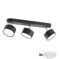 LED točkovna svetilka CLARK 3xGX53/10W/230V črna