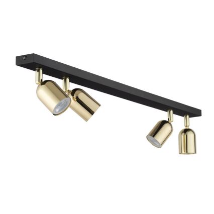 LED točkovna svetilka TOP 4xGU10/10W/230V črna/zlata