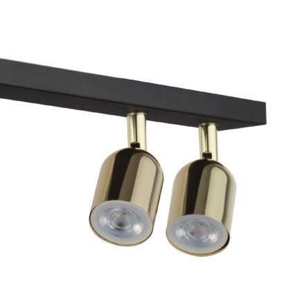 LED točkovna svetilka TOP 4xGU10/10W/230V črna/zlata