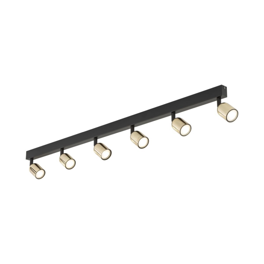 LED točkovna svetilka TOP 6xGU10/10W/230V črna/zlata