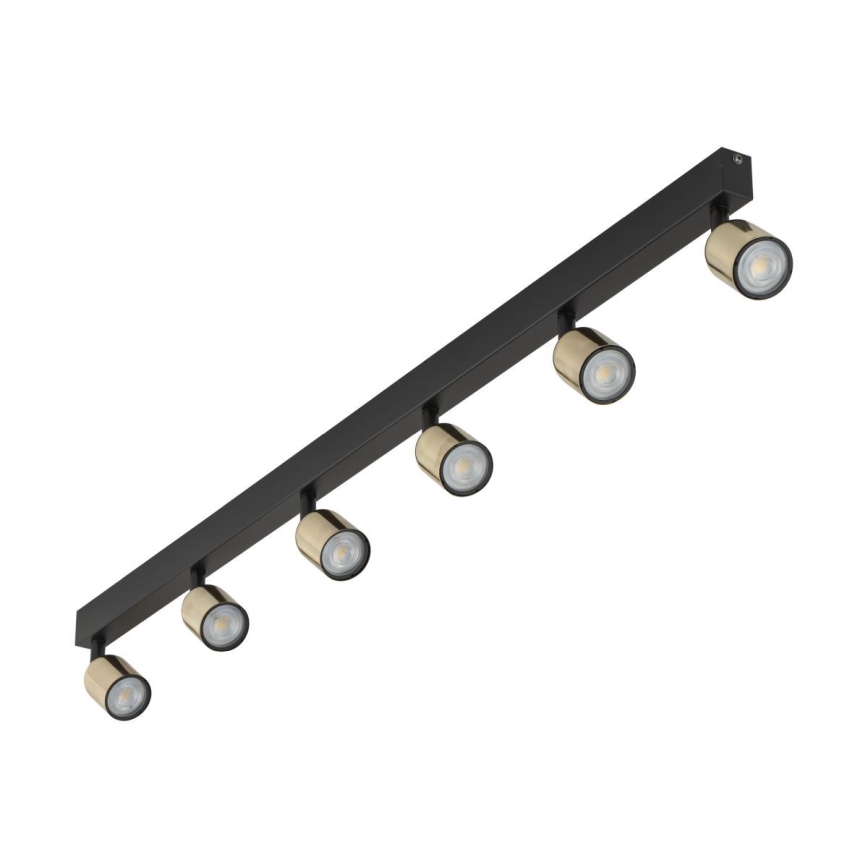 LED točkovna svetilka TOP 6xGU10/10W/230V črna/zlata