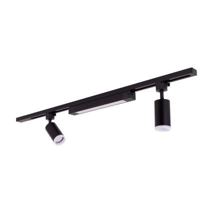 LED točkovno svetilo v tračnem sistemu TRACER 2xGU10/10W/230V + LED/20W 1 m črno