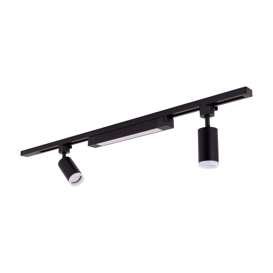LED točkovno svetilo v tračnem sistemu TRACER 2xGU10/10W/230V + LED/20W 1 m črno