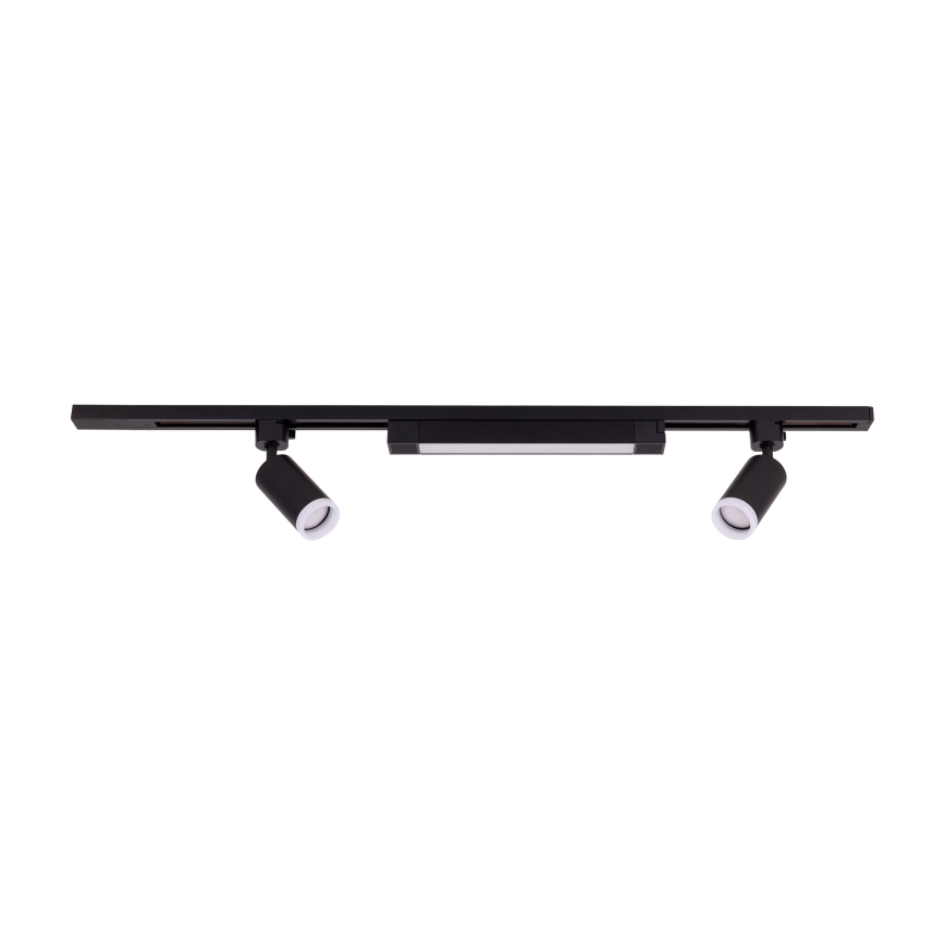 LED točkovno svetilo v tračnem sistemu TRACER 2xGU10/10W/230V + LED/20W 1 m črno