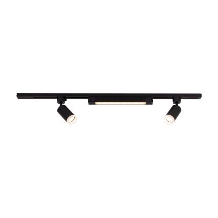 LED točkovno svetilo v tračnem sistemu TRACER 2xGU10/10W/230V + LED/20W 1 m črno