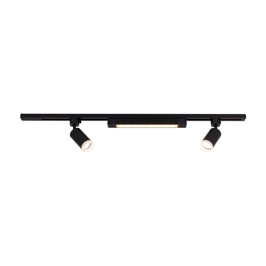 LED točkovno svetilo v tračnem sistemu TRACER 2xGU10/10W/230V + LED/20W 1 m črno