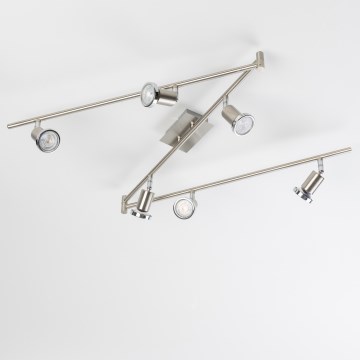 LED točkovno svetilo 6xGU10/5W/230V matni krom