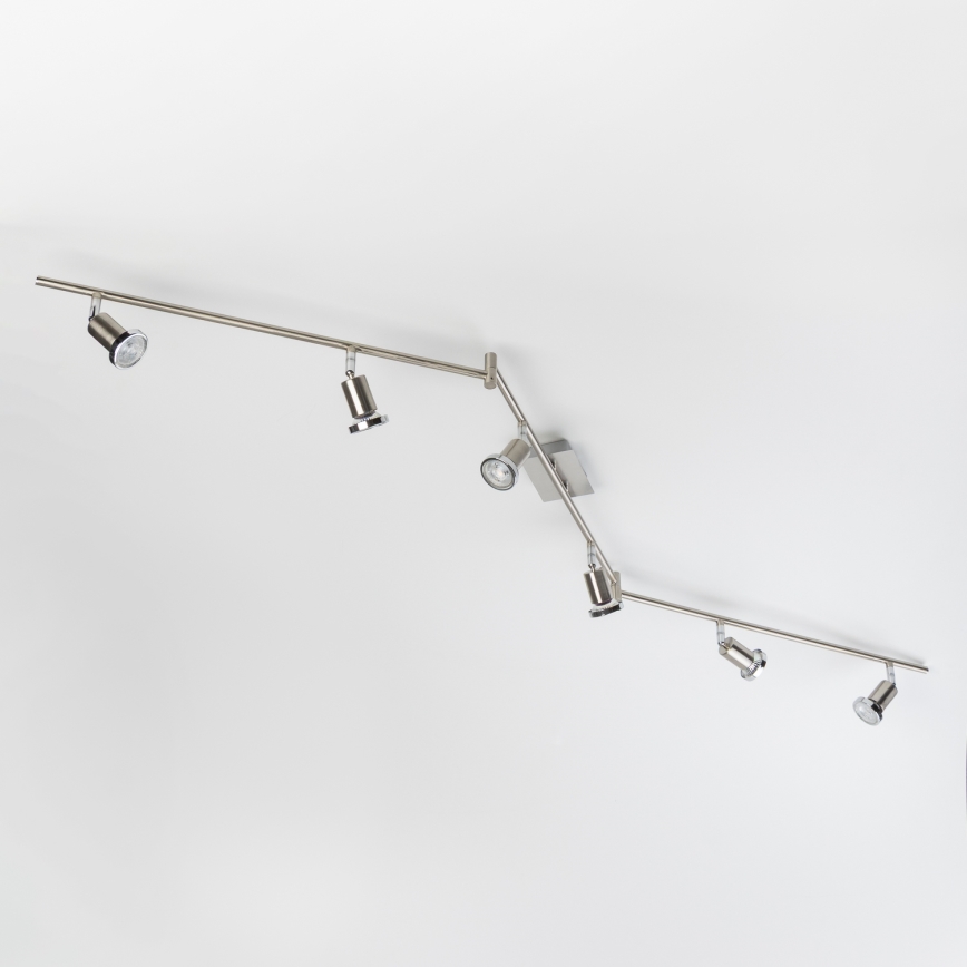 LED točkovno svetilo 6xGU10/5W/230V matni krom