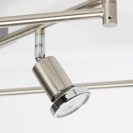LED točkovno svetilo 6xGU10/5W/230V matni krom