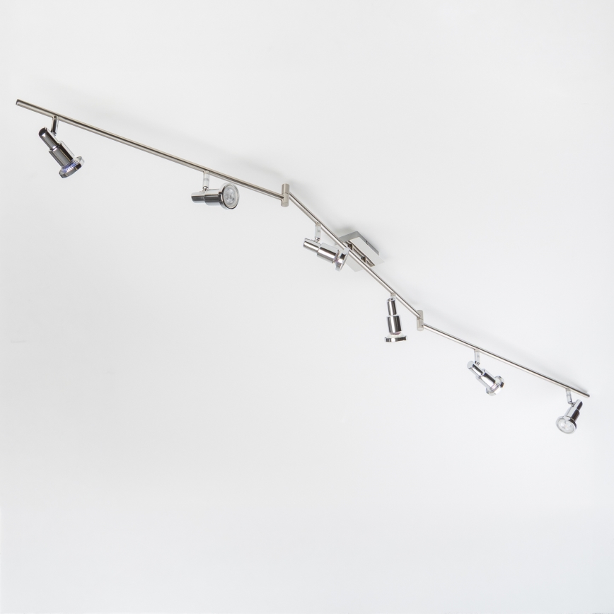 LED točkovno svetilo 6xGU10/5W/230V sijajni krom