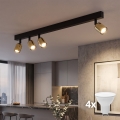 LED točkovno svetilo TOP 4xGU10/10W/230V črna/zlata