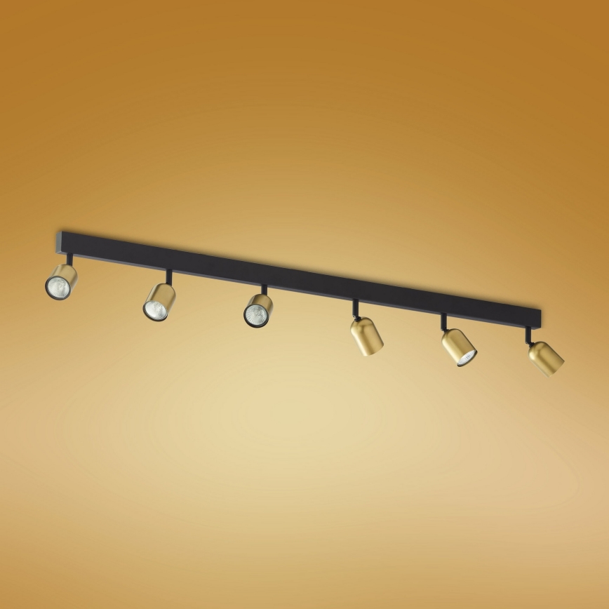 LED točkovno svetilo TOP 6xGU10/10W/230V zlato/črno