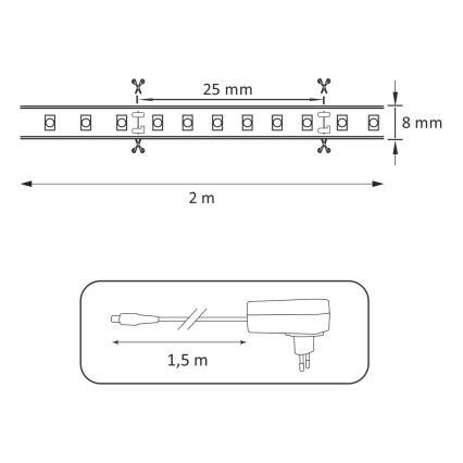 LED Trak 2m LED/18W/12V 4000K